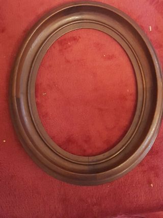 Antique Vintage Oval Walnut Wood Picture Frames 11 