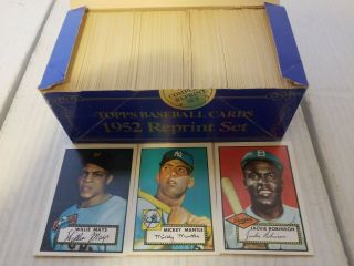 Rare 1952 Topps Baseball Reprint Set Complete 1 - 407 Mantle,  Mays,  Etc 1983 Topps