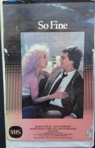So Fine (vhs) Rare First Vhs Packaging Of 1981 Ryan O 