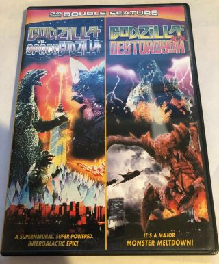 Godzilla Vs.  Spacegodzilla / Godzilla Vs.  Destoroyah Rare Oop Dvd Region 1 Vg