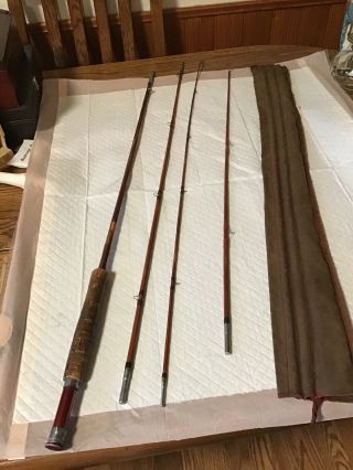 Vintage South Bend Hch Or C Bamboo Fly Fishing Rod 47 - 9 9 Ft 3 Piece Plus