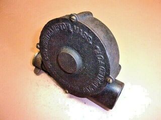 Rare Antique Warner Water Motor Co.  Water Powered Grinder Wheel Collectible