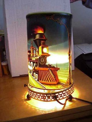 Antique 1956 Motion Lamp Railroad Steam Locomotive Train Econolite Corp 11” 2