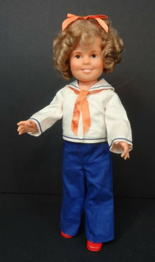1972 Vintage 16 " Vinyl Shirley Temple Doll In Sailor Suit All