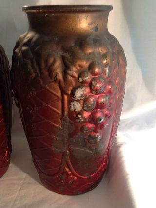 Vintage Goofus Glass Vases 10 