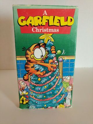 A Garfield Christmas Vhs (1991) Rare Cartoon Holiday