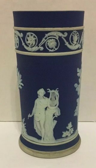 Wedgwood Rare Cobalt Blue Spill Vase 5” Inches Tall (old)