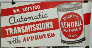 Rare Kendall Oil Sign Kendall 1950 