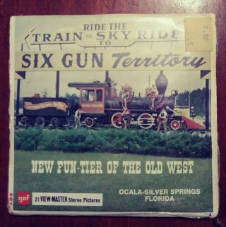 Vintage Viewmaster 3 Reel Packet A977 Six 6 Gun Territory Rare Florida