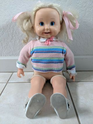 Vintage 1986 Playmates Cricket 25 " Talking Doll With Cassette Player (2)
