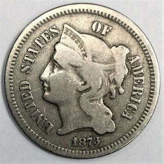 1873 Three Cent Nickel Coin Rare Date