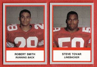 Rare 1991 Dublin Police Ohio State Football Robert Smith & Steve Tovar Cards Rcs