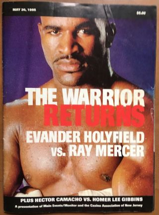 Vintage Rare Evander Holyfield Vs Ray Mercer On Site Programme 1995