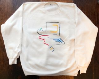 Vintage Apple Macintosh Men’s Sweat Shirt,  Size Xl Picasso Ad Mac Rare