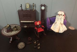 Ideal Jody Doll Old Fashioned Victorian Parlor Furniture And Accessories