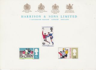 Gb Stamps 1966 World Cup Harrison & Sons Proof Display Card Official Rare