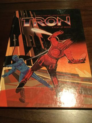Tron Walt Disney Productions Pop - Up Book Rare Hc 1982 Sci - Fi Computer Animation