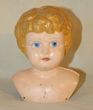 Antique Tin Doll Head Made In Germany