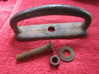 Real Antique Vintage Barn / Shed / Door Heavy 5 1/4 " Cast Iron Pull Handle