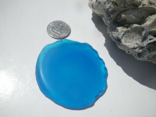 Sea Glass,  Rare Teal Blue Bottom