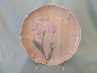 Vintage Frederick Cooper Chicago Flower & Butterfly 8.  5 " Enameled Ceramic Plate