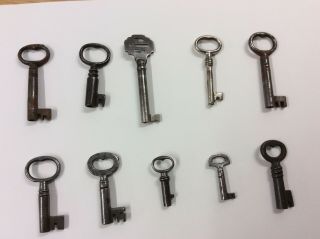 10 X Old Vintage Antique Keys Collector Steampunk