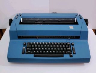 Vintage Ibm Selectric Ii (2) Correcting Typewriter Blue Rare Retro