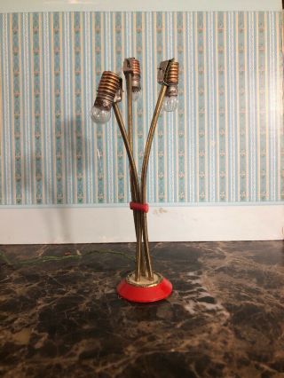 Vintage Mid Century Modern Floor Lamp Atomic Doll House Miniature Rare