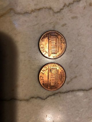 1988 D Lincoln Memorial Cent wide AM And Wide FG.  Rare 1 Each 7$ Not Exact Pic 2