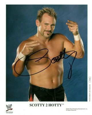 Scotty 2 Hotty Rare Vintage Signed Autograph 10x8 Wwf Wwe Promo Card 2005 P - 903