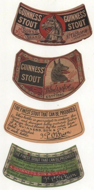 Old Beer Label/s - Uk - Guinness Neck Labels - Very Rare.