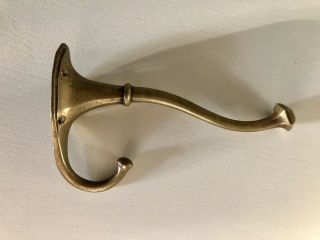 Antique/vintage Large Solid Brass 6 Inch Double Coat Hook,  Made In England,  Unique