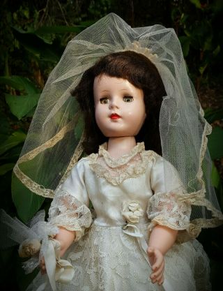 Vintage Sweet Sue American Character Brunette Bride Doll