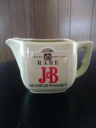Vintage J & B Rare Scotch Whisky Pub Jug Water Pitcher
