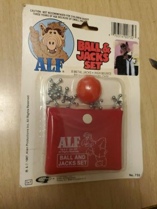 Vintage 1987 Alf Ball And Jacks Set.  Rare