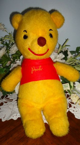 Vintage Winnie The Pooh Gund J.  Swedlin Stuffed Animal Bear 1960’s Rare Disney