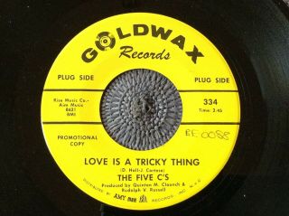 The Five C’s - Love Is A Tricky Rare Us 1968 Demo Promo / Northern Soul / -