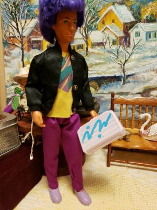 Jem And The Holograms Rio Doll Clothes,  Shoes,  & Briefcase Hasbro 12 " Boy