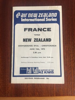 Rare France V Zealand Rugby League Programme 1975