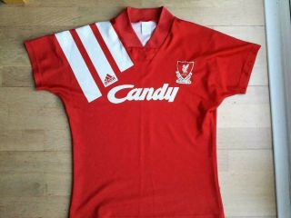 Mega Rare Retro Vintage Adidas Liverpool Fc Candy Red 1991/1992 Home Shirt