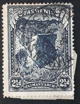Rare 1901 Tasmania Australia 2 1/2d Indigo Pictorial Stamp Sandy Bay Postmark