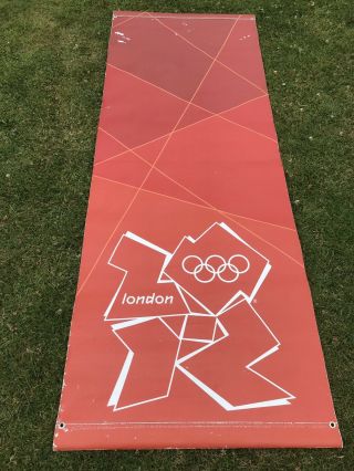 Rare London Paralympic Olympics 2012 Flag Sign Banner Memorabilia Orange