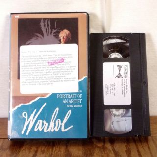 Andy Warhol Warhol Portrait Of An Artist Rare Vhs Movie Big Box 1987 Post Death