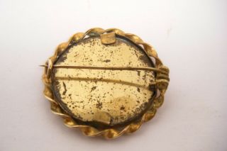 ANTIQUE VICTORIAN MOURNING PHOTO BROOCH PIN 3