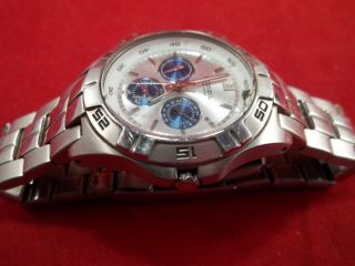 Fossil Bq - 9303 Stately Silver Fox Gorgeous Tri Subdial On Parchment White Dial