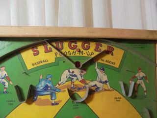 Antique Poosh - m - up Slugger Northwestern Products Baseball Pinball Game 2