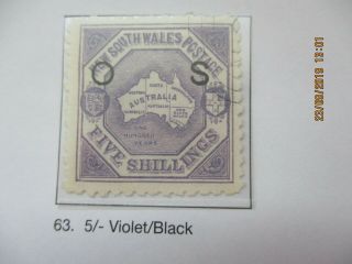 Nsw Stamps: Overprint Os - Rare (e196)