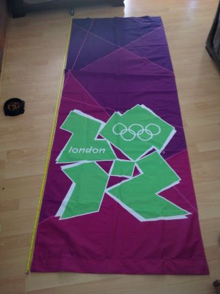 London 2012 Olympic Inside Stadium Fabric Banner,  Purple Vgc Rare