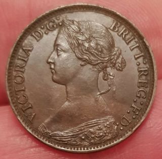 Scarce Key Date 1869 Victoria Farthing (fa69) Rare Thus Spink 3958
