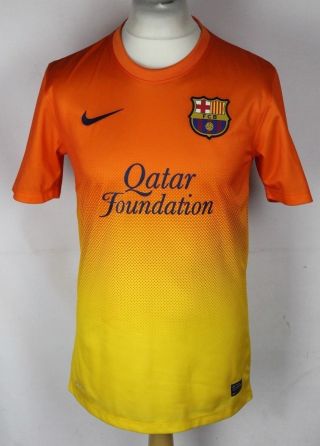 Vintage Barcelona Away Football Shirt 12 - 13 Nike Rare Mens Small